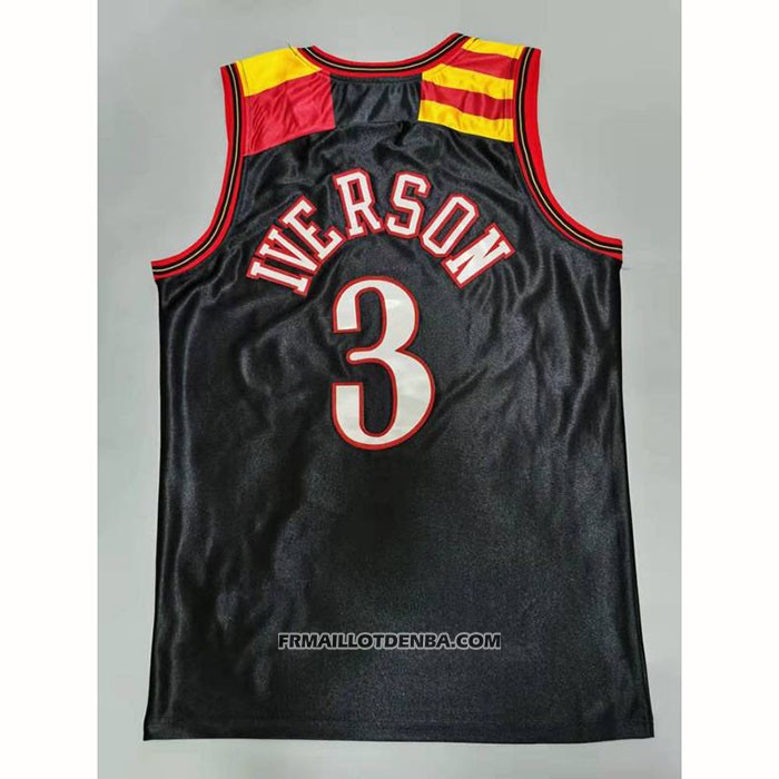 Maillot Philadelphia 76ers Allen Iverson NO 3 Mitchell & Ness 2006 Noir